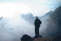 Ontop of the active Gaugau Pichincha volcanoe