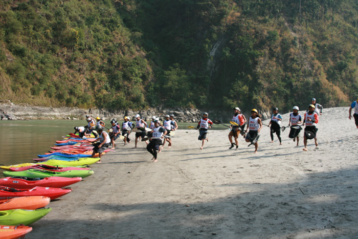 The start of the down river race